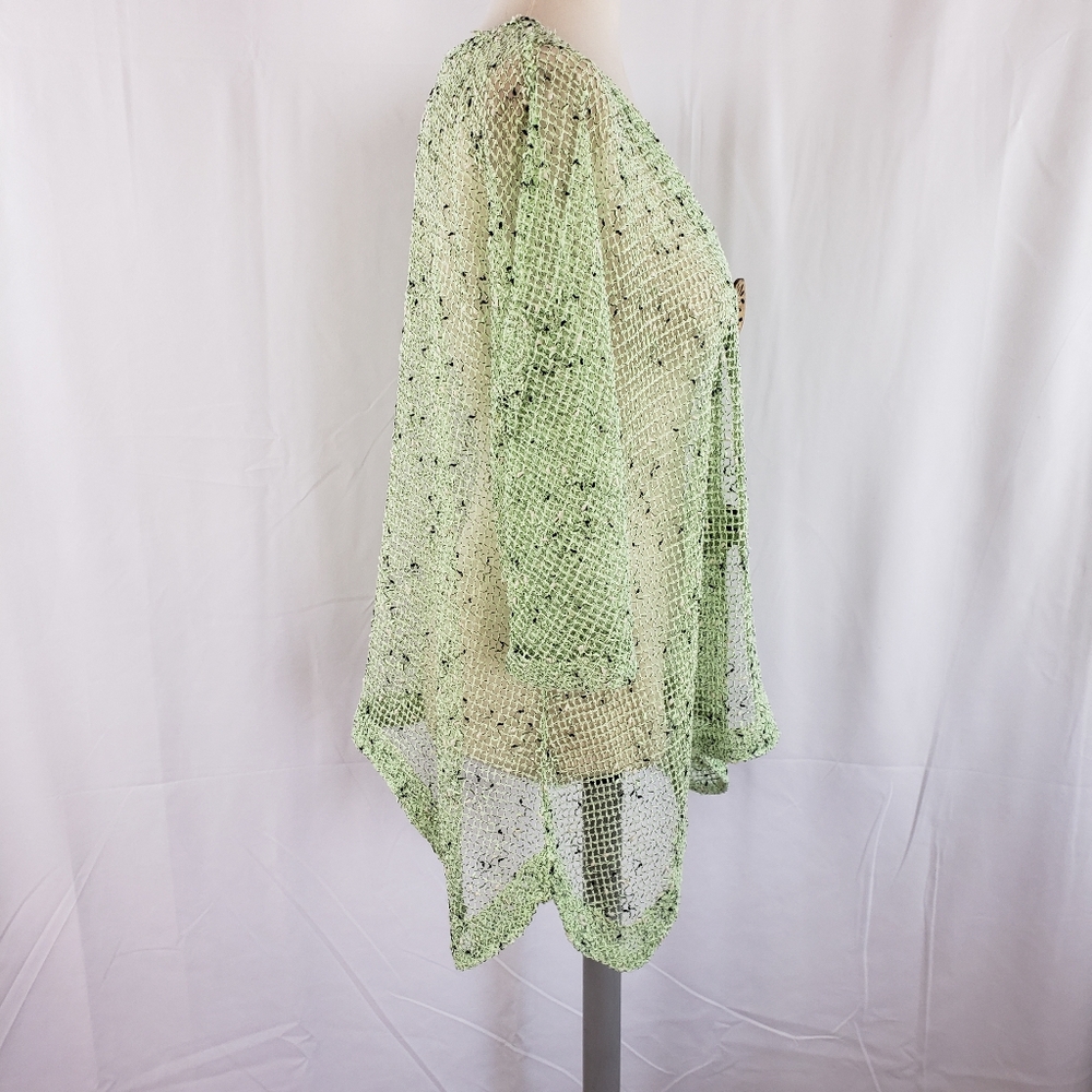 Phoenix Conexion Unique Front Button Soft Grn Top - image 3